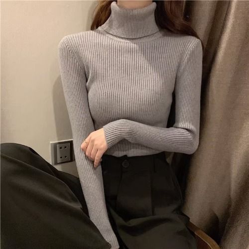 Turtleneck Knitted Sweater for Women Autumnwinter New Arrival