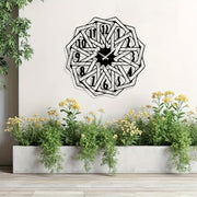 1pc Retro Geometric Wall Clock Metal Art - Black & White Functional Decor, Durable Iron Powder-Coated Timepiece for Living Room, Modern Home Gift for New Homeowners, Wall Clock Living Room, Bold Contrast Design, Clear Visibility Numbers