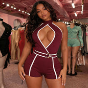 Women's Halter Lace-Up Hollow-Out Jumpsuit