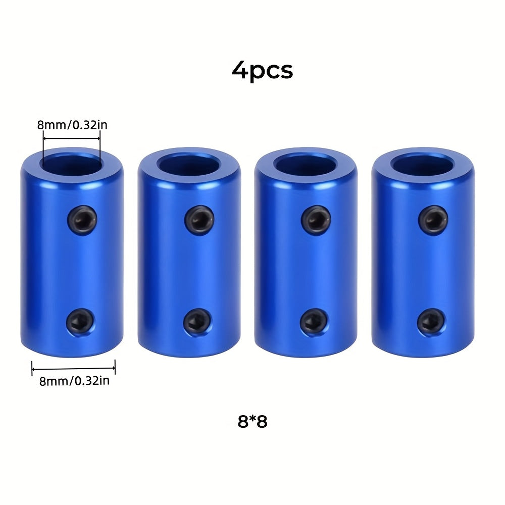 Set of 4 Metal Motor Coupler Connectors (5 mm & 8 mm) for Model Boats, Cars and Aircraft