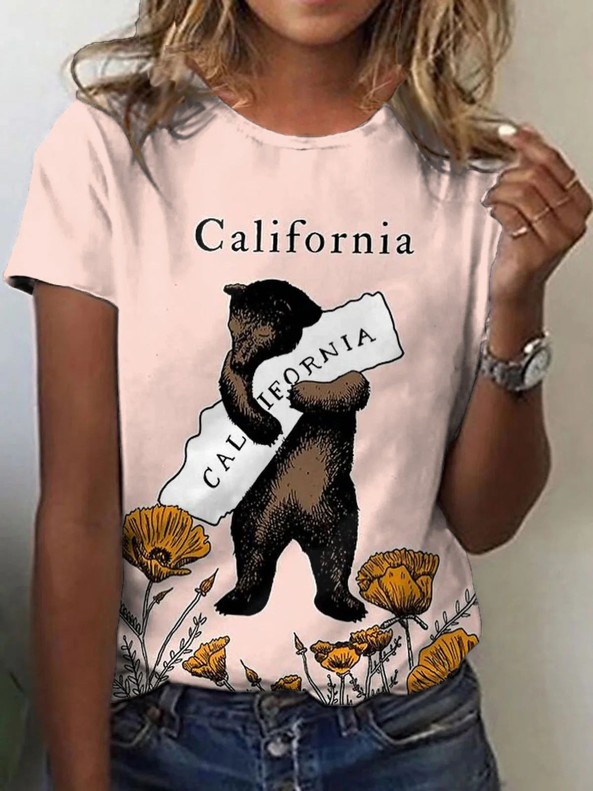 Women's V-neck Short-sleeved Round Neck Hoodie