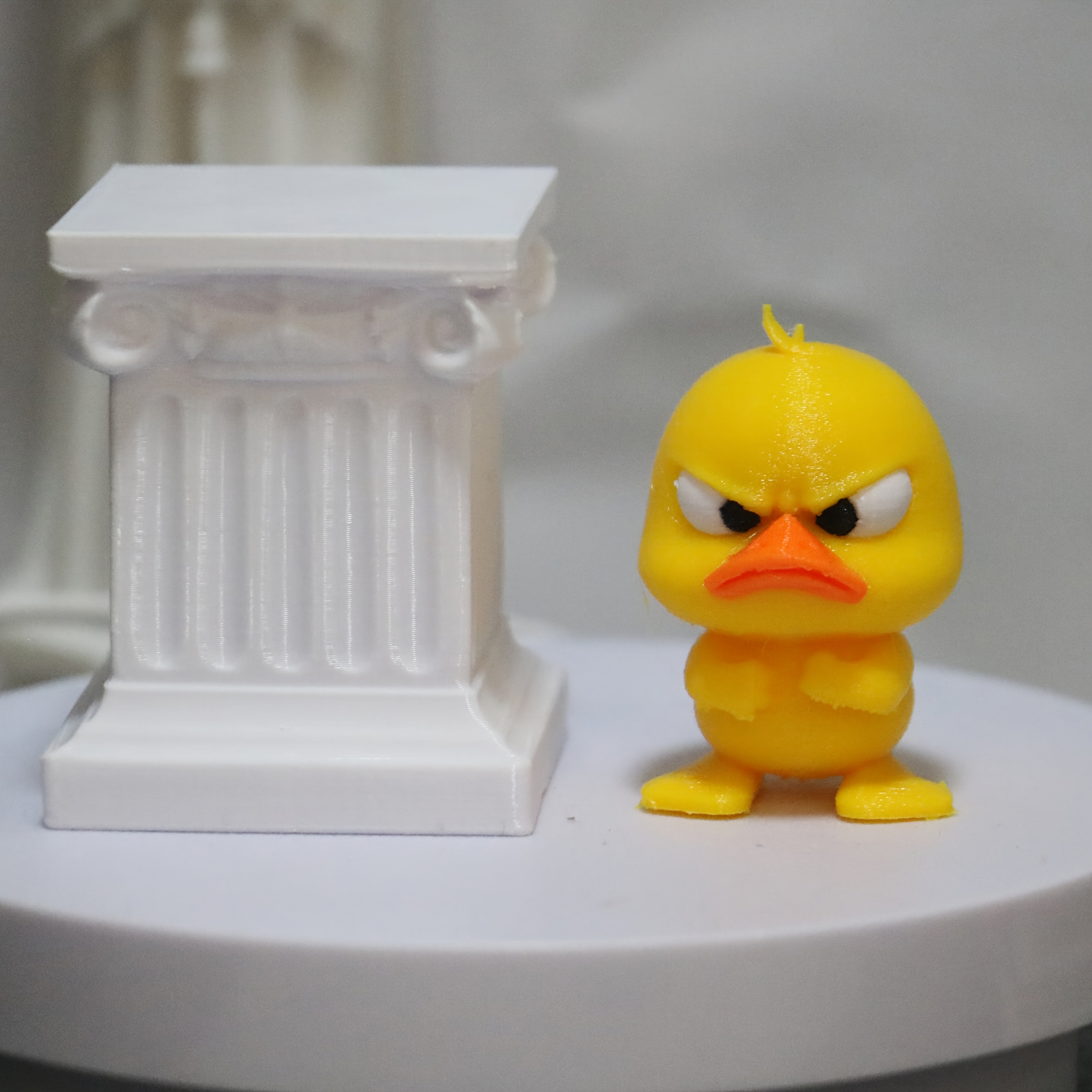 Love duck figurine with heart gesture for home decor and gifts