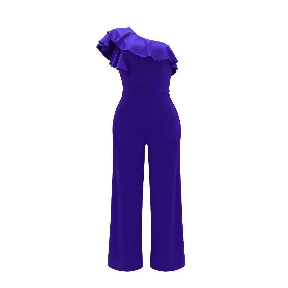 Elegant High-Stretch Loose Straight Women's Jumpsuit