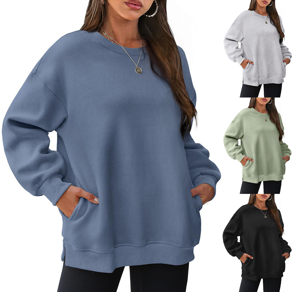 Women's Long Sleeve Sports Pullover with Pocket