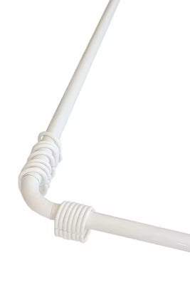 Angled Ceiling Mounted Bathroom Curtain Rail U-Shaped