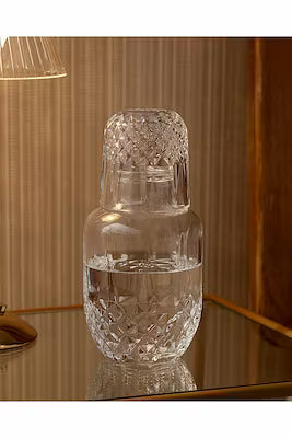 525 ml glass bedside water jug with matching glass