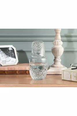 525ml Glass Bedside Jug with Lid