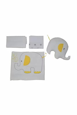 Soft Cotton Piqué Baby Bed Set in Moon Design