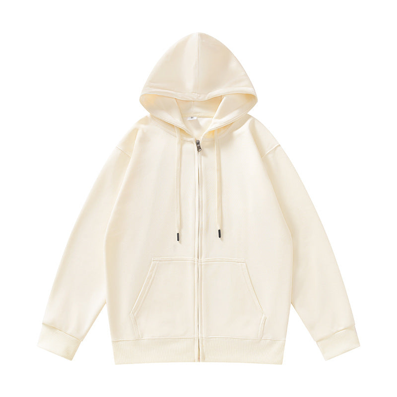 Matching Couple Zip-Up Hoodie Casual Cotton Sweatshirt
