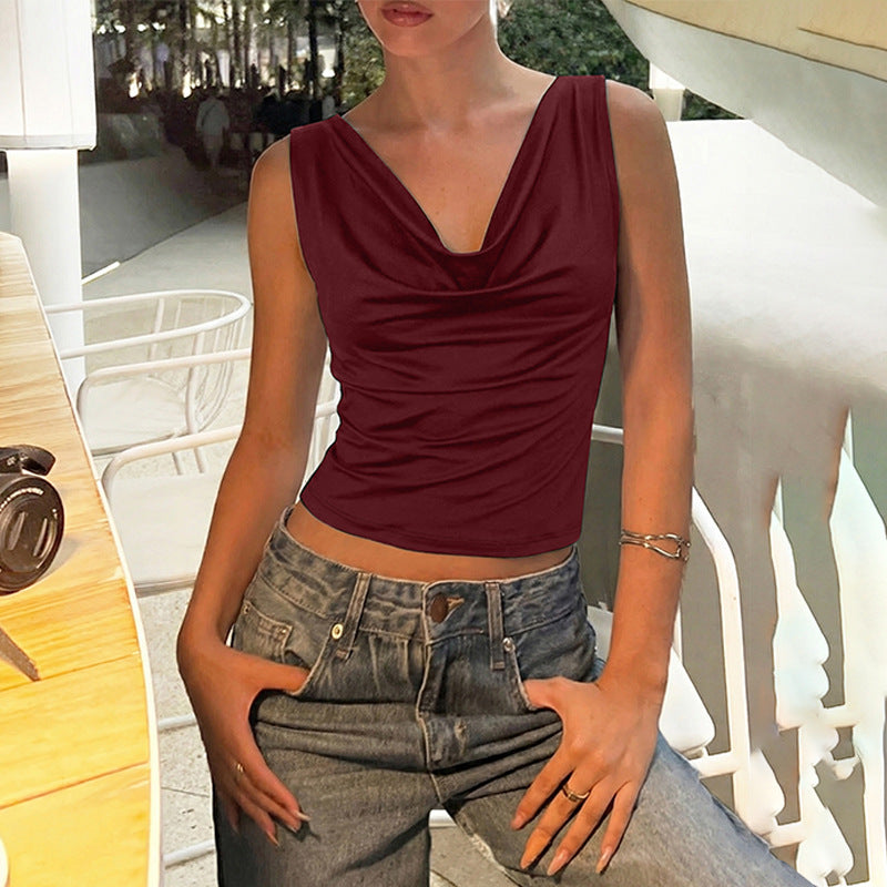 Flirty Backless Lace-Up Top – Chic & Comfortable