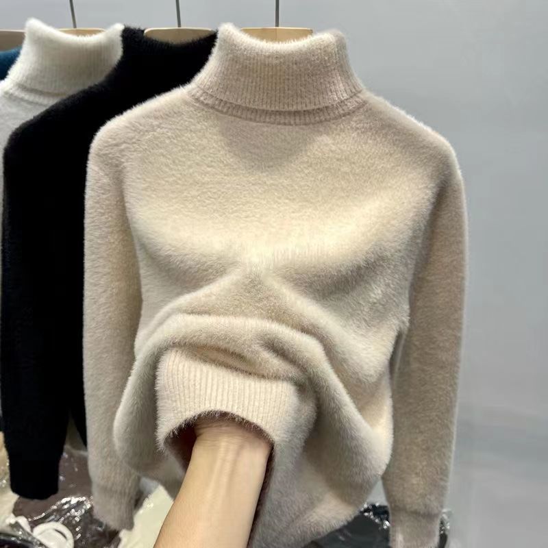 Inner Thickened Fleece-lined Top Sweater