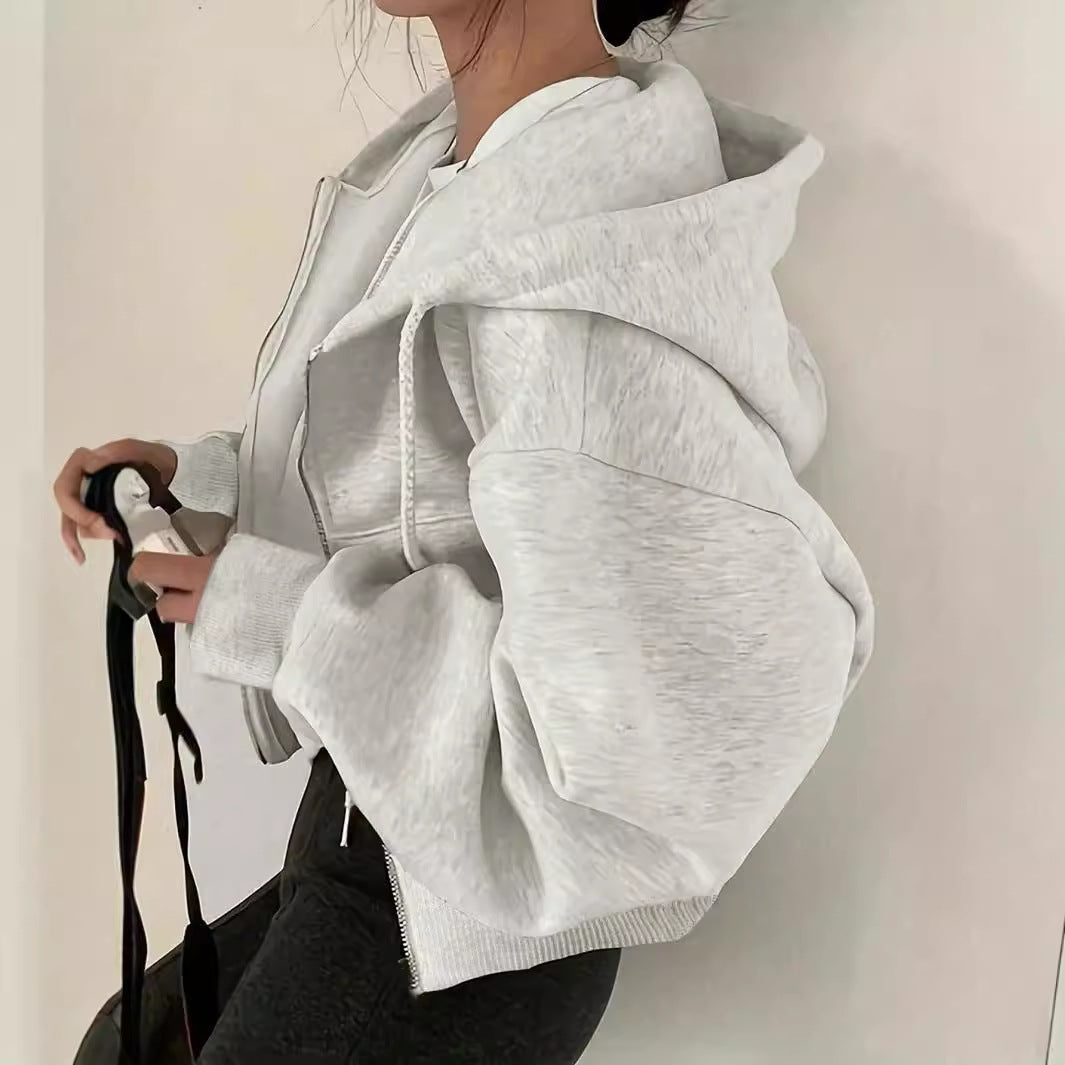 Casual Loose Long Sleeve Drawstring Hoodie