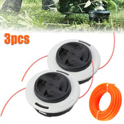 C26‑2 Double-Line Grass Trimmer Head – 3‑Piece Set with 10 mm × 1.0 mm Trimmer Line – Compatible with Multiple FS Series Mowers