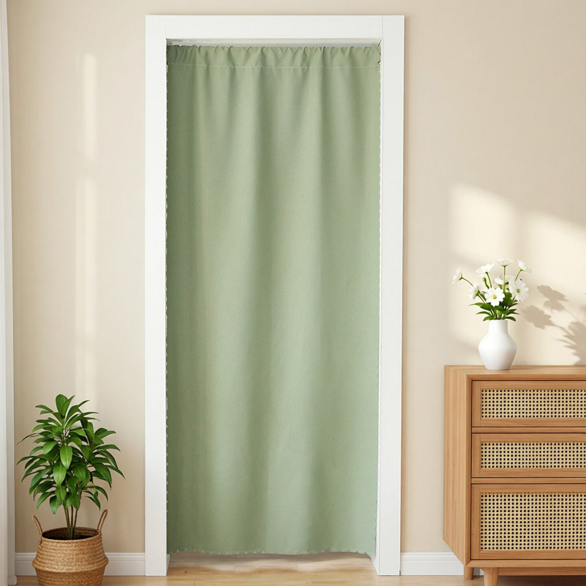 Bedroom Home Hanging Curtain Solid-color Fabric Curtain