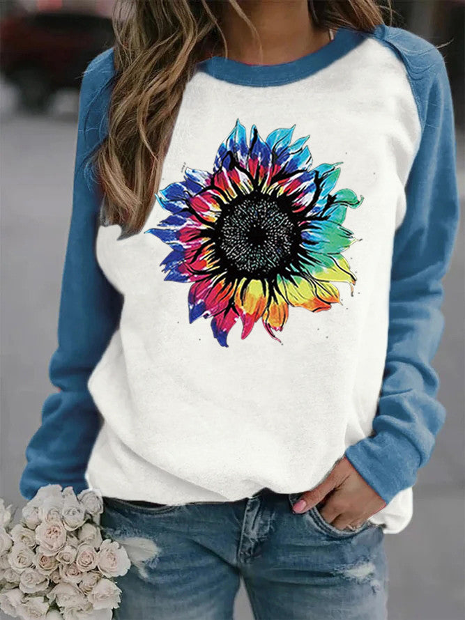 Cozy Printed Fleece Pullover Hoodie for Women