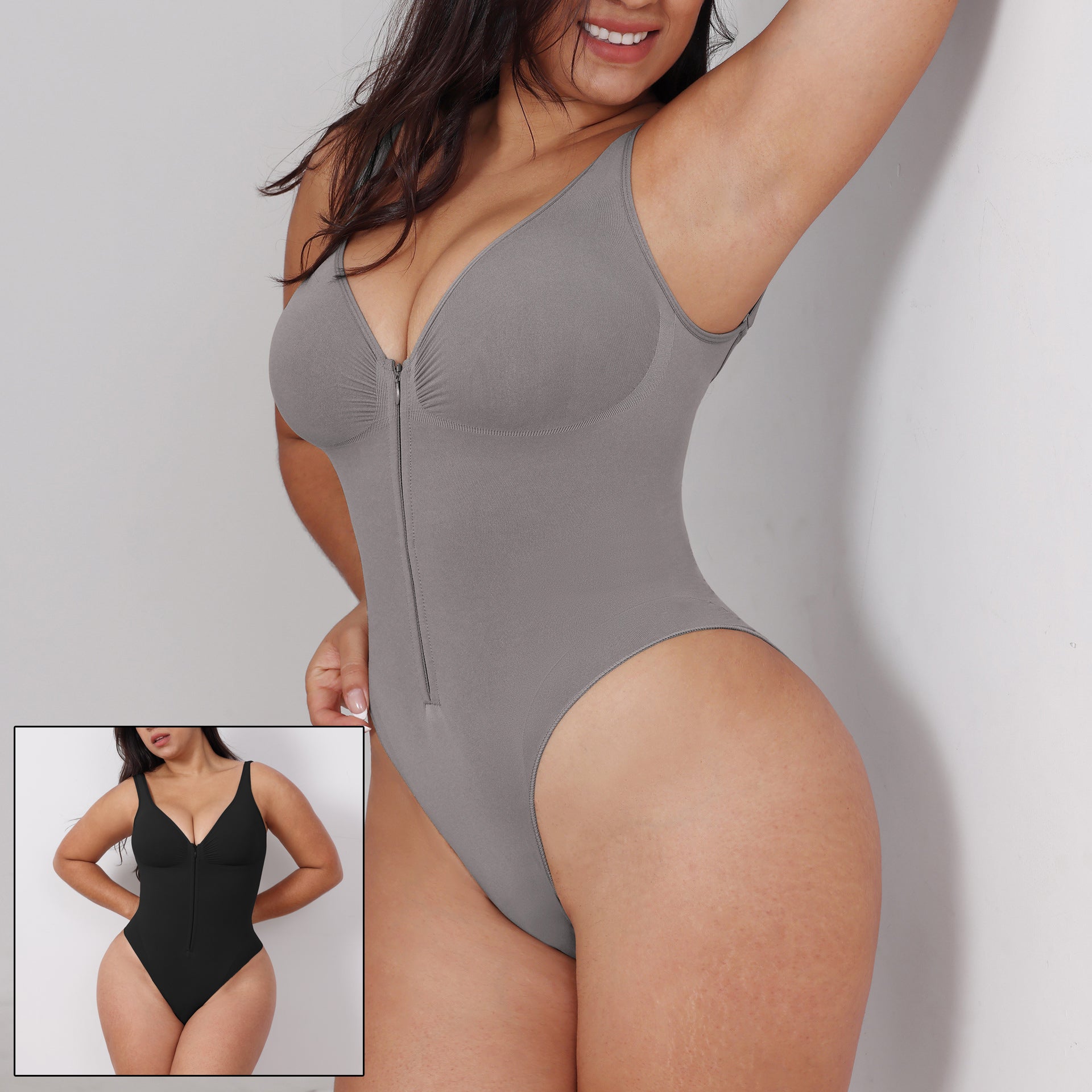 Seamless Zip Bodysuit Waist Trainer & Body Shaper