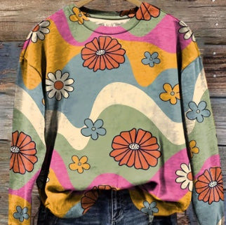 Women's Casual Round Neck 3D Effect Versatile Sweater