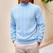 Warm Jacquard Turtleneck Sweater for Men