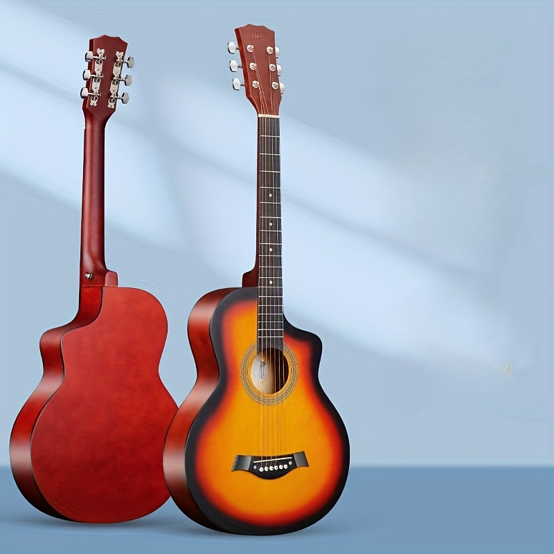 38‑inch Professional Acoustic Guitar, Wood Body, 18 Frets – Full‑Size Unisex