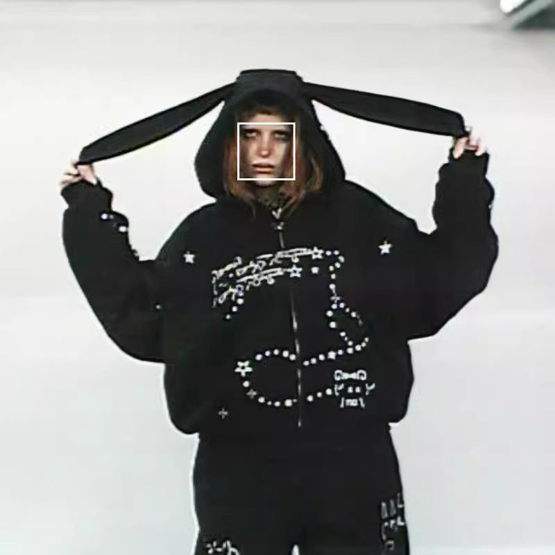 Cosy Unisex Cartoon Loose Hoodie for Casual Streetwear