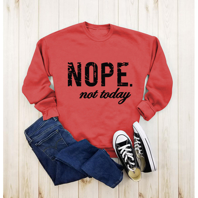 Women's Printed Round Neck Fashion Pullover Sweater