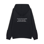 Men's Side Stripe Zipper Hoodie Casual Sporty Sweatshirt