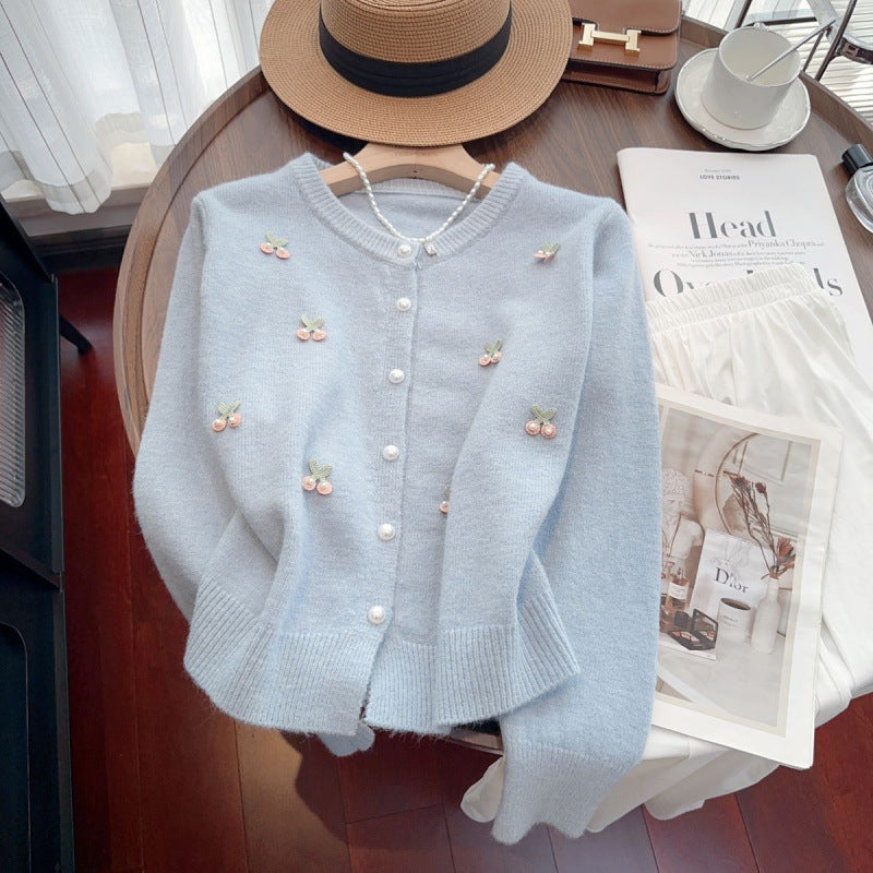 Sweet Gentle Soft Glutinous Round Neck All-matching Anti-aging Sweater Coat