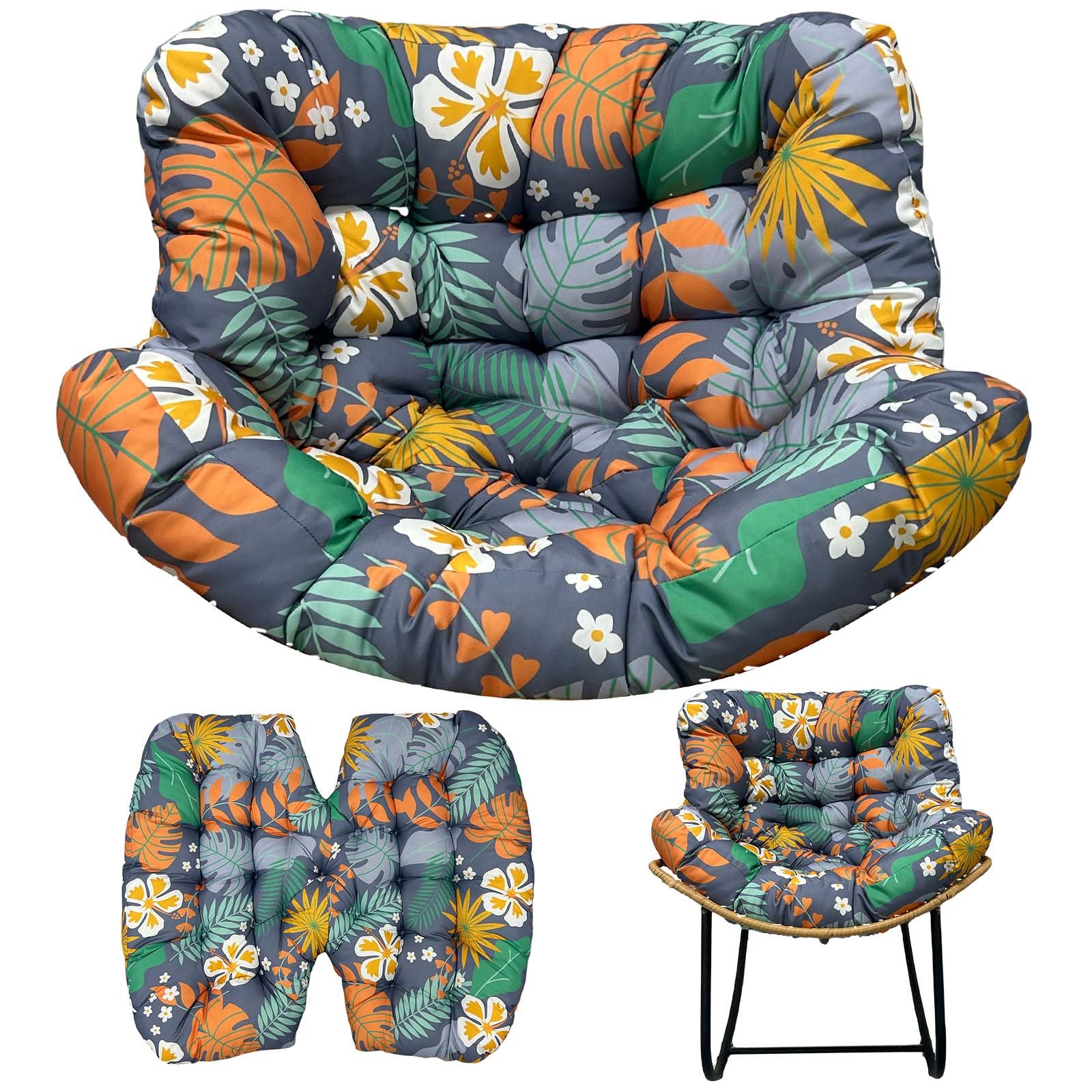 Double Hanging Swing Chair Cushion, Outdoor Patio Cushion, Made of 300D Oxford Cloth, High-resilience Filling - Suitable for Hanging Swing Chairs, Rattan Rocking Chairs, Etc.