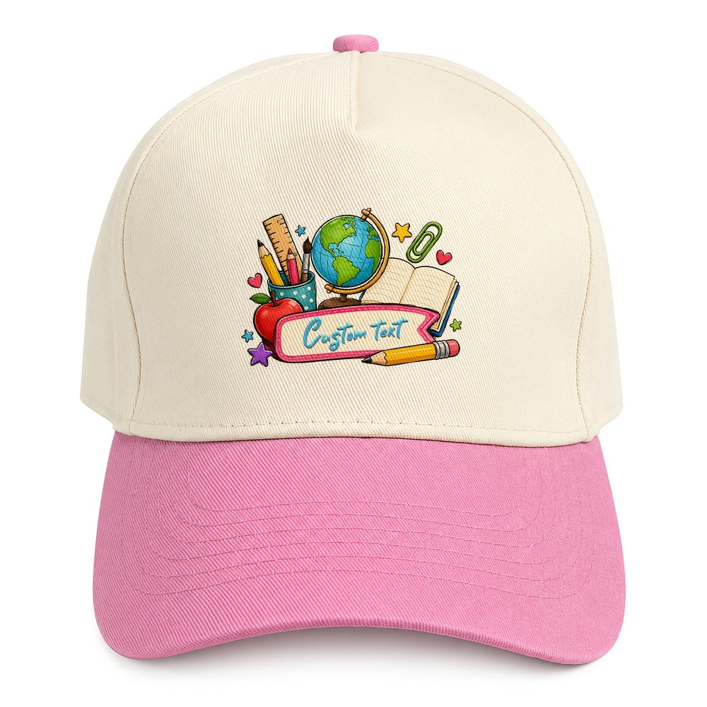 Personalized Kids Baseball Cap with Custom Text in Casual Dad Style