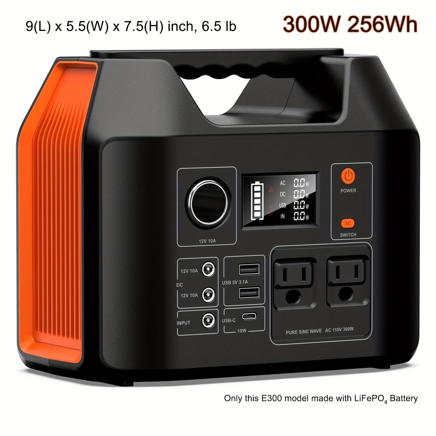 300W/100W Portable Power Station Solar Generator