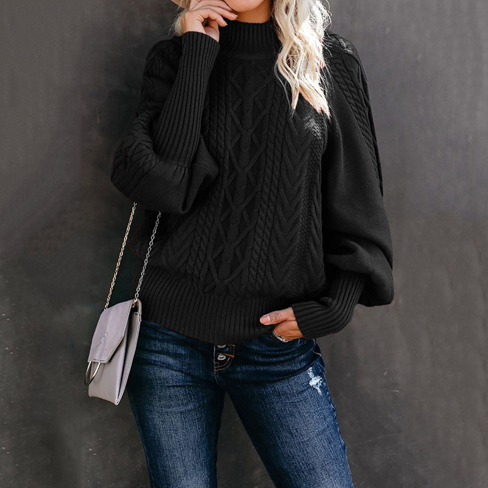 Women's Cozy Loose Knit Long Sleeve Crewneck Pullover Sweater