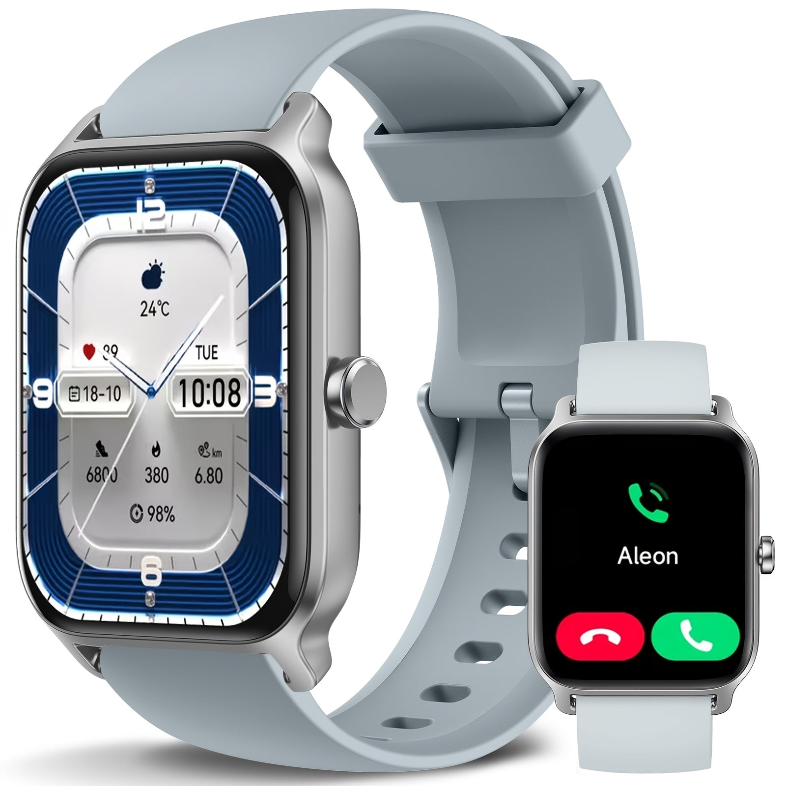 Women's 1.8-inch HD Smartwatch with Fitness Tracking and Built-in Alexa