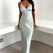 Elegant Strap V-neck Bodycon Dress