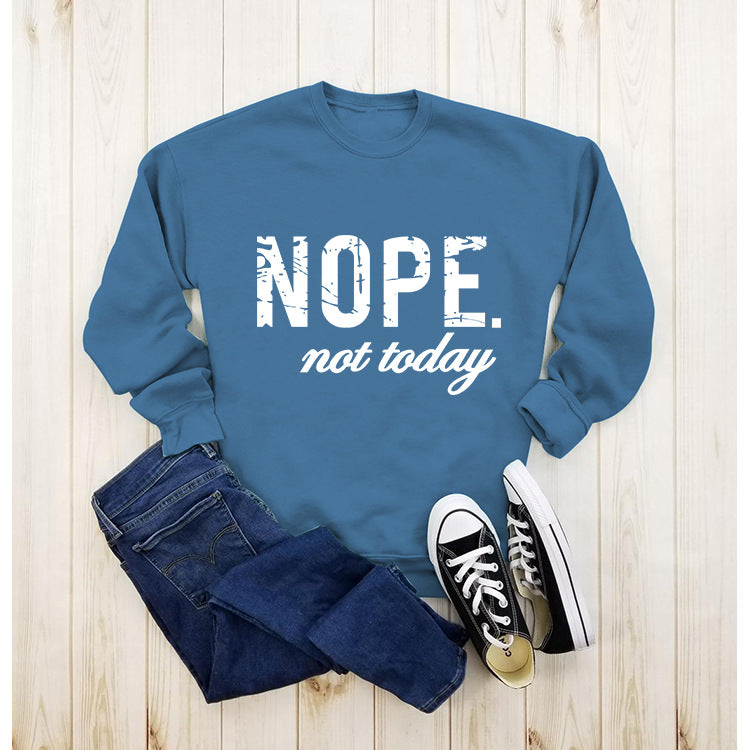 Women's Printed Round Neck Fashion Pullover Sweater