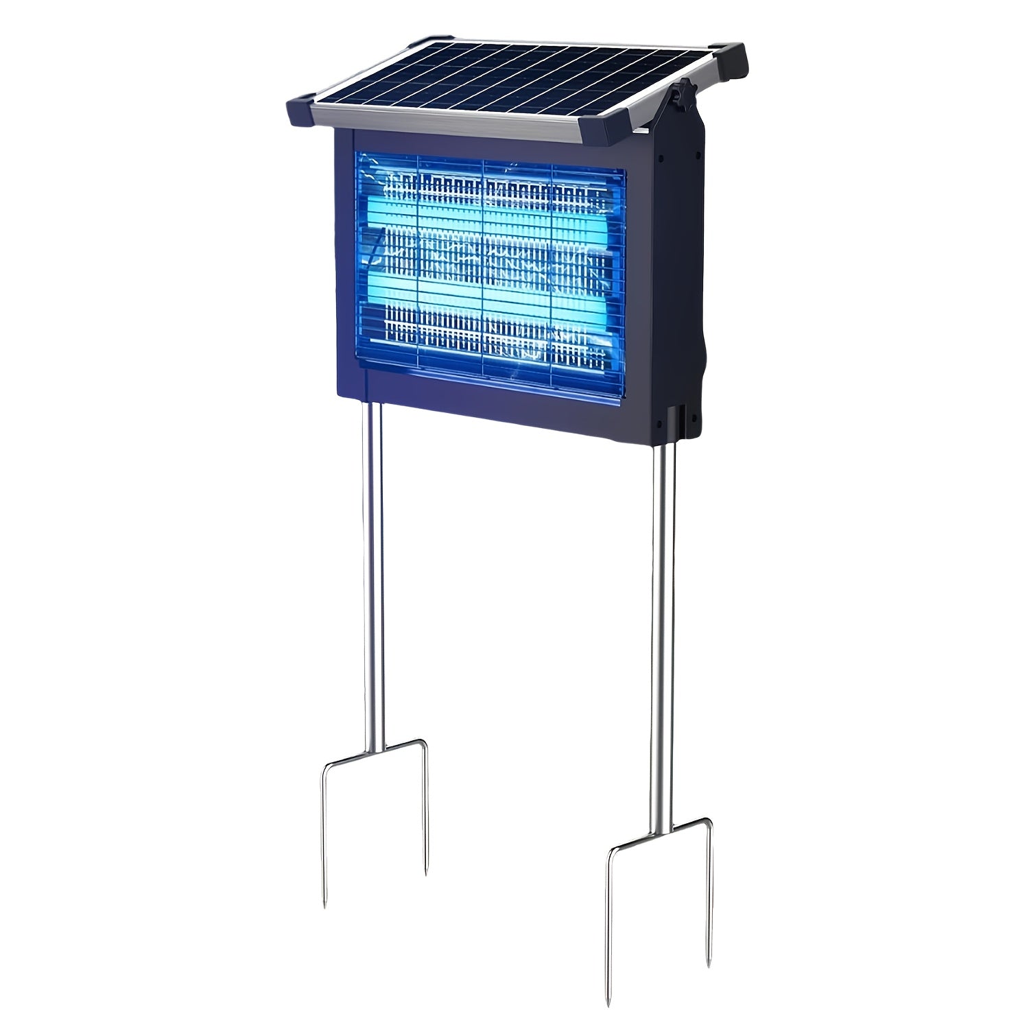Solar‑Powered Mosquito Killer – 4500V High‑Power Zapper with Automatic Light Sensor, 10 ft Extension Cord, Solar Charging for Patios and Gardens