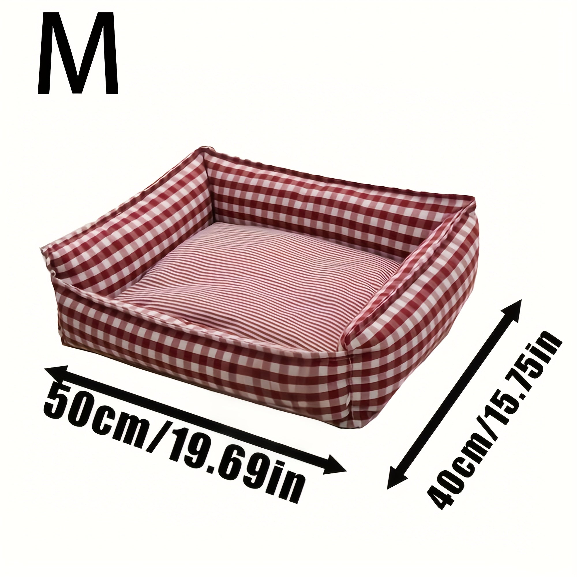 Plaid Dog Bed, Pet Crib, Comfortable Plaid Pet Bed - Dog Only, Washable Polyester Fiber Crib, Dog Crib, Crib, House, Pet Furniture, Pet Bed, Small Dog Bed, Cozy Bedding, Durable Bedding