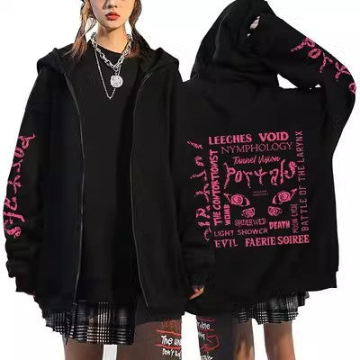 Unisex Anime Zip-Up Hoodie Cartoon Cardigan Sweater