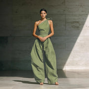 Chic Off-Shoulder Wide-Leg Belted Jumpsuit