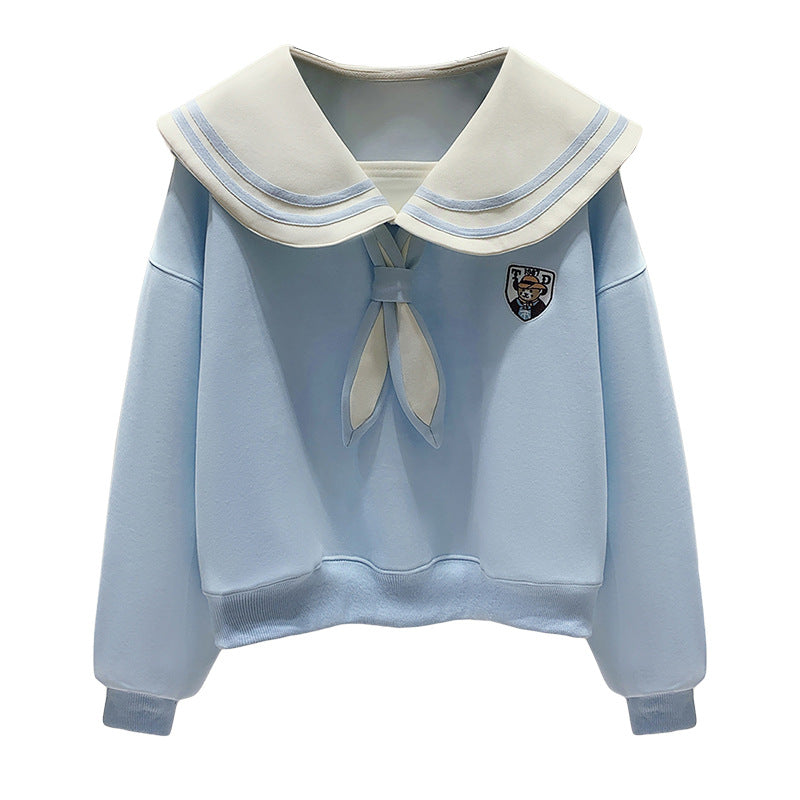 Korean Style Fake Two-Piece Sweater for Women