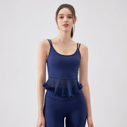 Lightweight Lace Yoga Vest – Breathable, Full‑Cup Support
