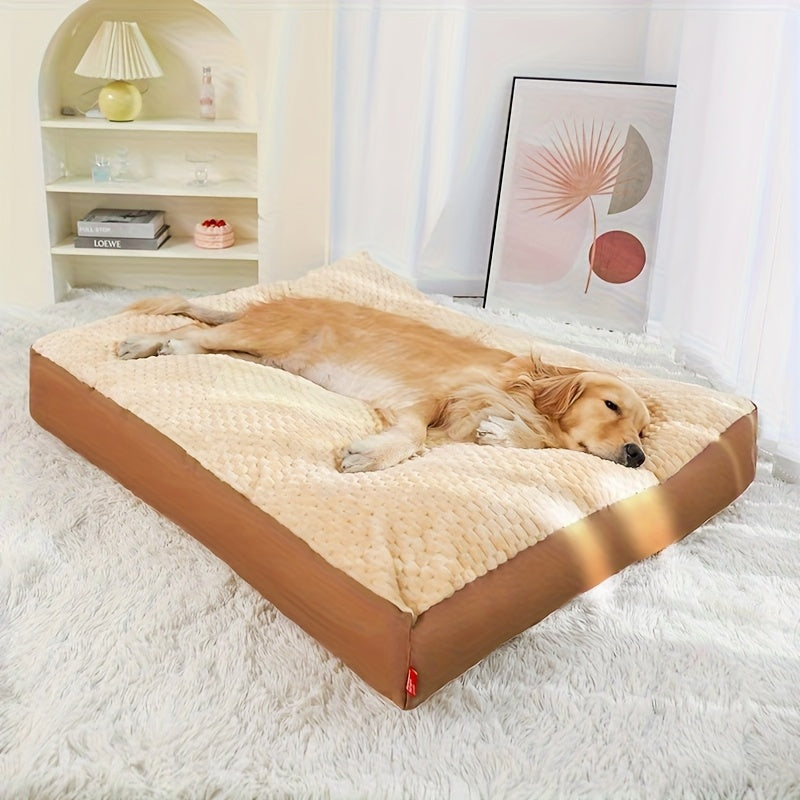 Large Golden Retriever Dog Bed - Winter Warm Removable Washable Sofa Cushion With Plush Cover & Soft Filling, -like For Joint, -friendly Bedspread For Large Breed Dogs (easy-clean Pet)