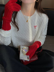 Chanel-style Top Embroidered Long-sleeve Sweater