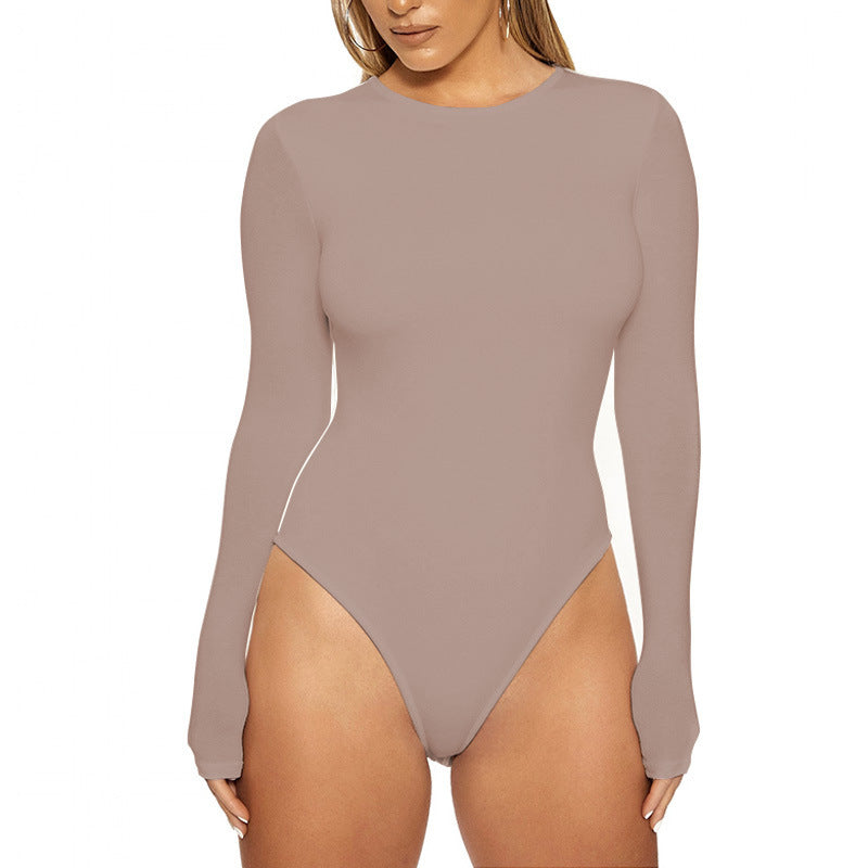 Seamless Stretch One-Piece Bodysuit for Yoga & Outerwear