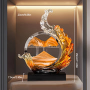 Large Resin Sea Wave Ornament with Sand Art - Elegant Nautical Home Decor for Living Room, Office, or TV Cabinet - Perfect for Holidays & Everyday Use, Resin Decor