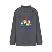Cartoon Round Neck Christmas Loose Long Sleeve Sweatershirt Women