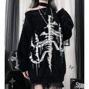 Gothic Off-the-Shoulder Loose Long Sleeve Top