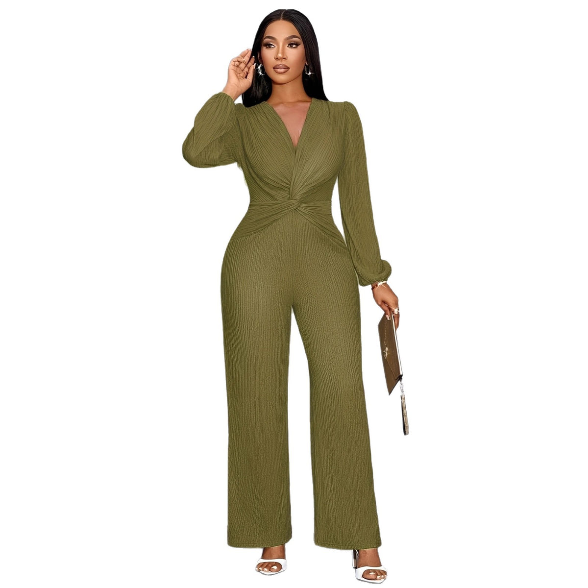 Women's Solid Color Slim-Fit Long Sleeve Bodysuit