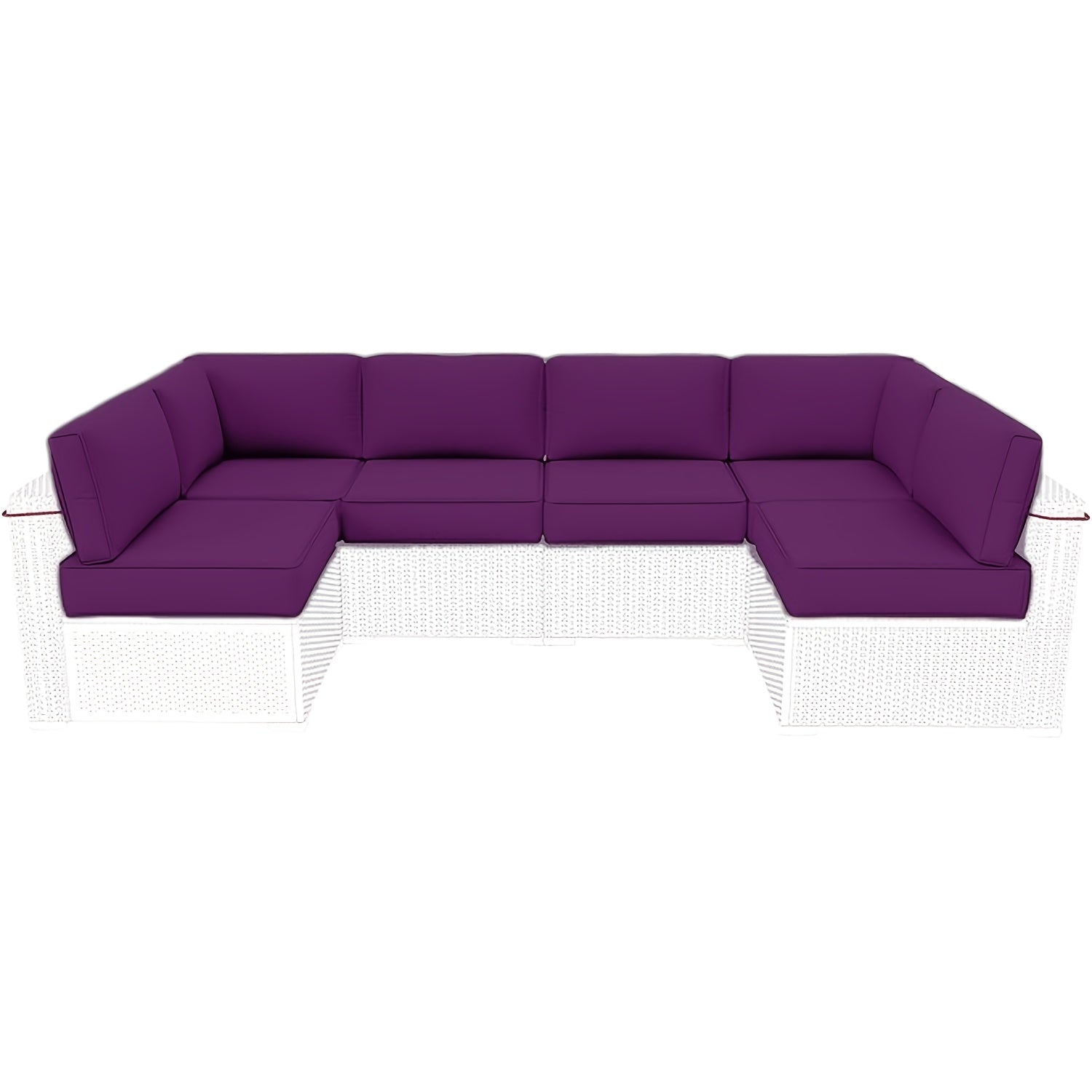 14pcs Waterproof Outdoor Cushion Replacement 5Inch High Density Foam Patio Cushions for 6 Seater Patio Furniture Set with Cushion Inserts And Covers