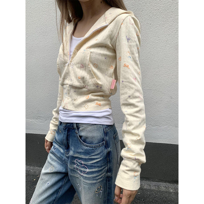 Cute Cardigan Hoodie Women's Slimming