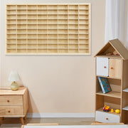 1:64 Scale Solid Wood Collectible Storage Box – Lidless Display Cabinet with 60/80 Compartments and Hooks